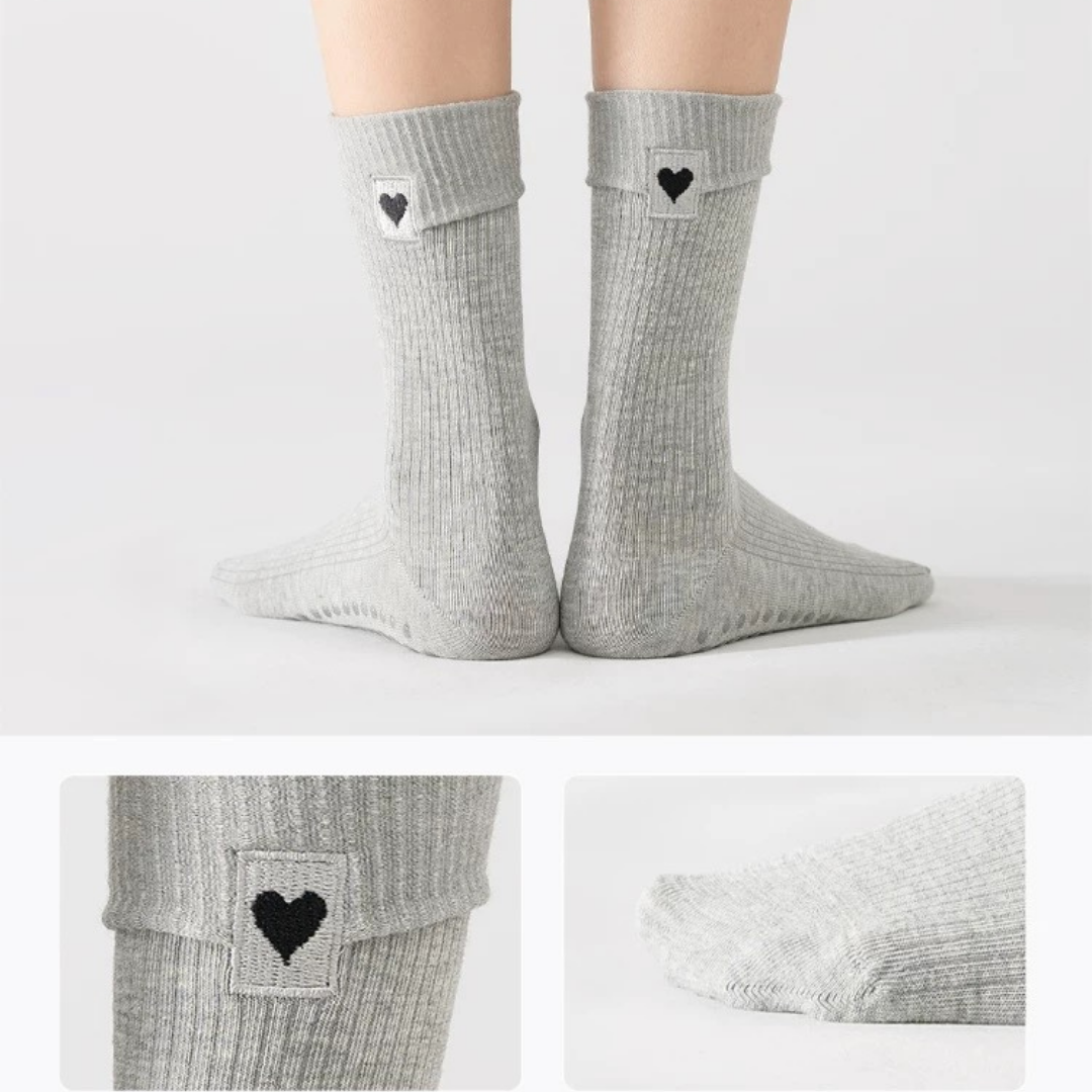 ♥ Heart to Ground Crew Grip Socks | Non-Slip for Pilates, Barre & Yoga