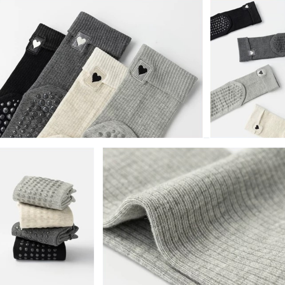 ♥ Heart to Ground Crew Grip Socks | Non-Slip for Pilates, Barre & Yoga