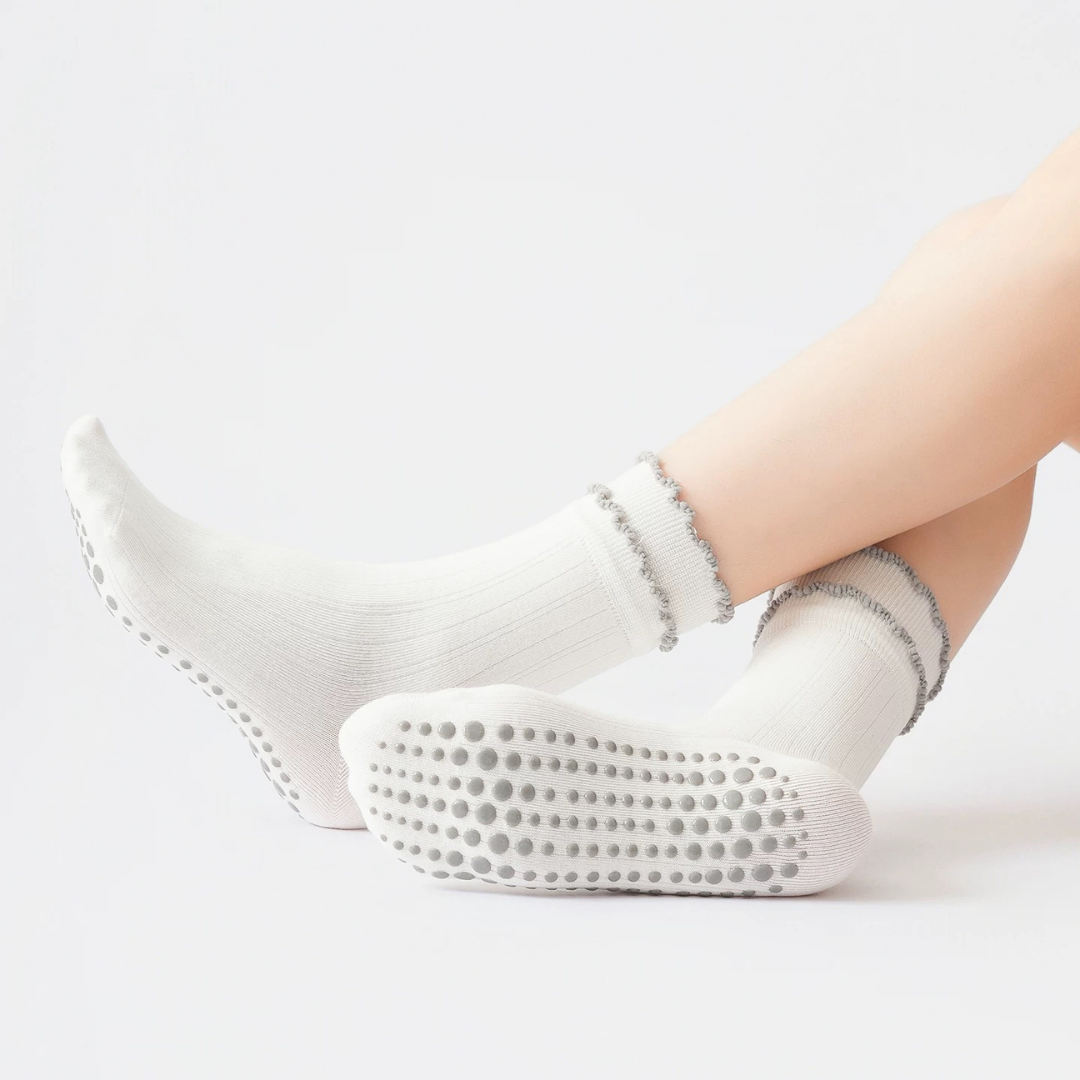 Parisienne Ruffle Grip Crew (Double Layer)