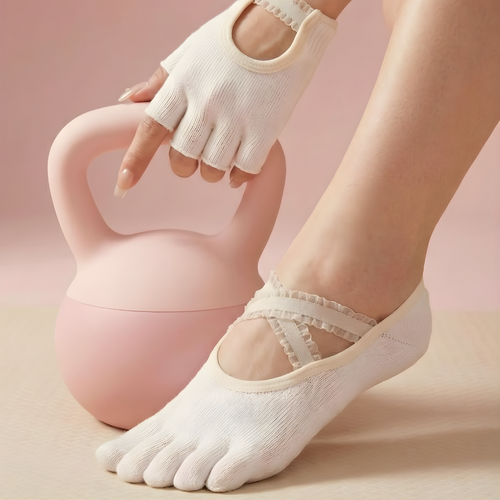 Grounded Ballet Grip Set (5-Toe Socks & Gloves) - Hygiene & Grip